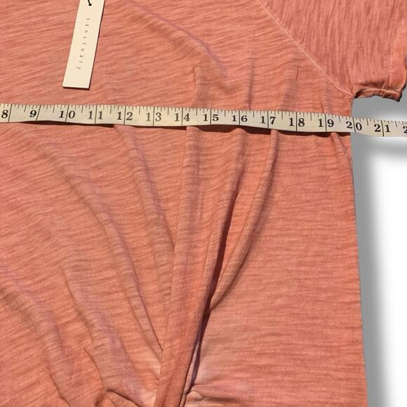 Sanctuary Top NWT Women's Sz Small NWT Adrienne Twist Tee Burnout Desert Rose - Picture 5 of 6
